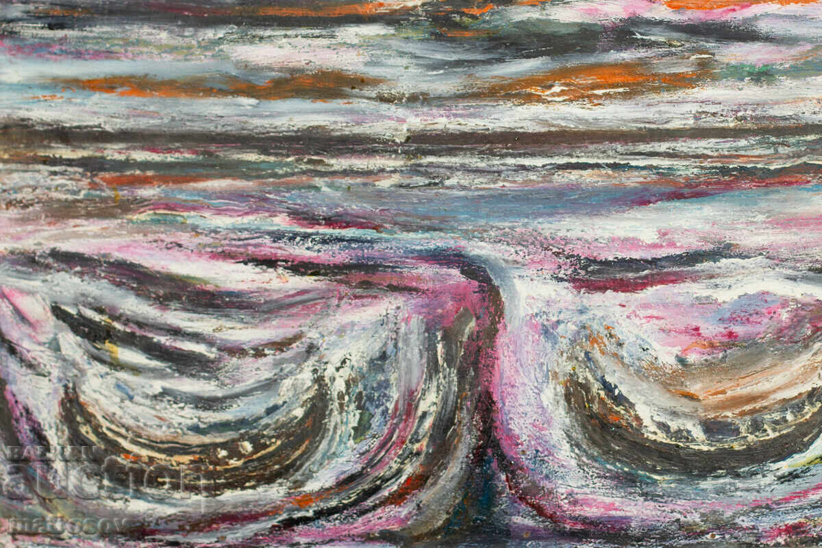 Delivery of Valentin Radenovski, oil painting, "Fishing Boats"