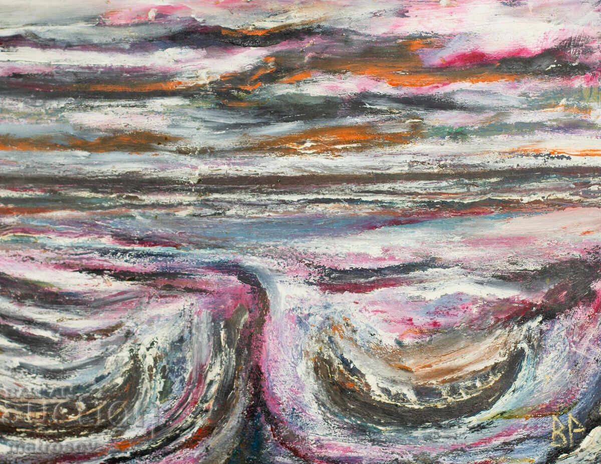 Valentin Radenovski, oil painting, "Fishing Boats" - 6