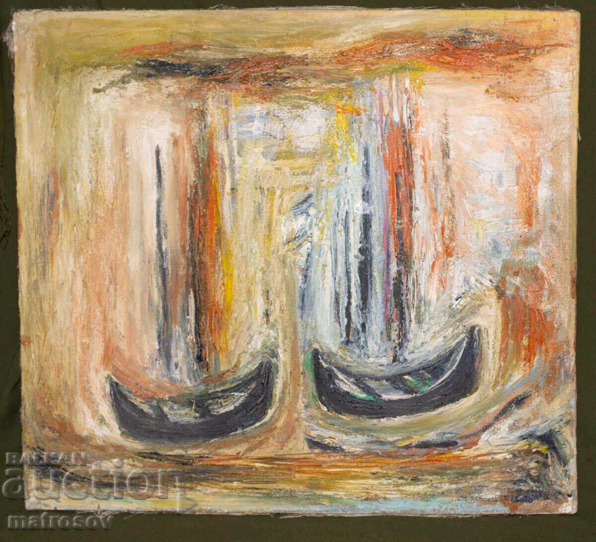 Licitație Valentin Radenovski, ulei pe pânză, peisaj "Bărci de pescuit" Licitație Valentin Radenovski, ulei pe pânză, peisaj "Bărci de pescuit"