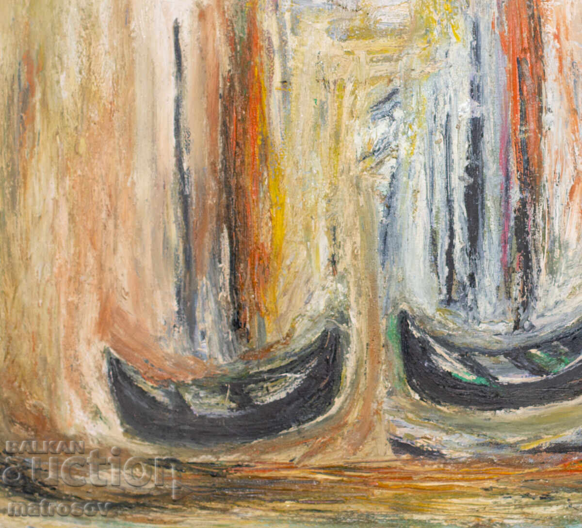 Livrarea Valentin Radenovski, ulei pe pânză, peisaj "Bărci de pescuit" Livrarea Valentin Radenovski, ulei pe pânză, peisaj "Bărci de pescuit"