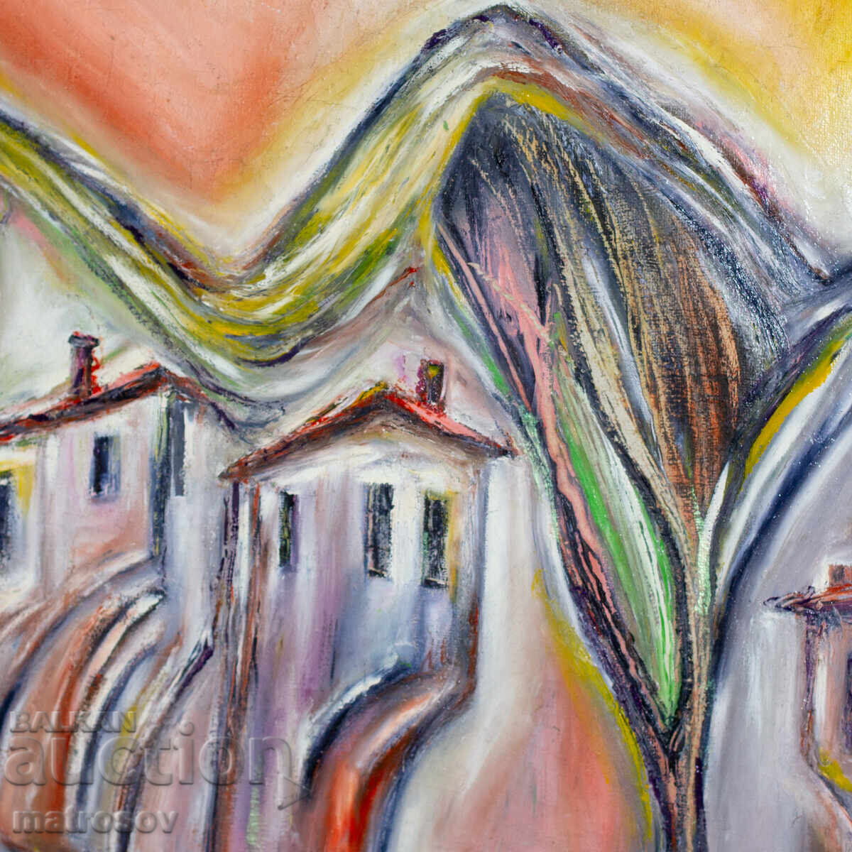 Valentin Radenovski, oil paints, landscape "Melnik" - 5