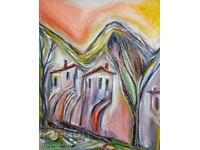 Valentin Radenovschi, ulei pe pânză, peisaj "Melnik"