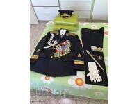 Ceremonial black uniform of a rear admiral