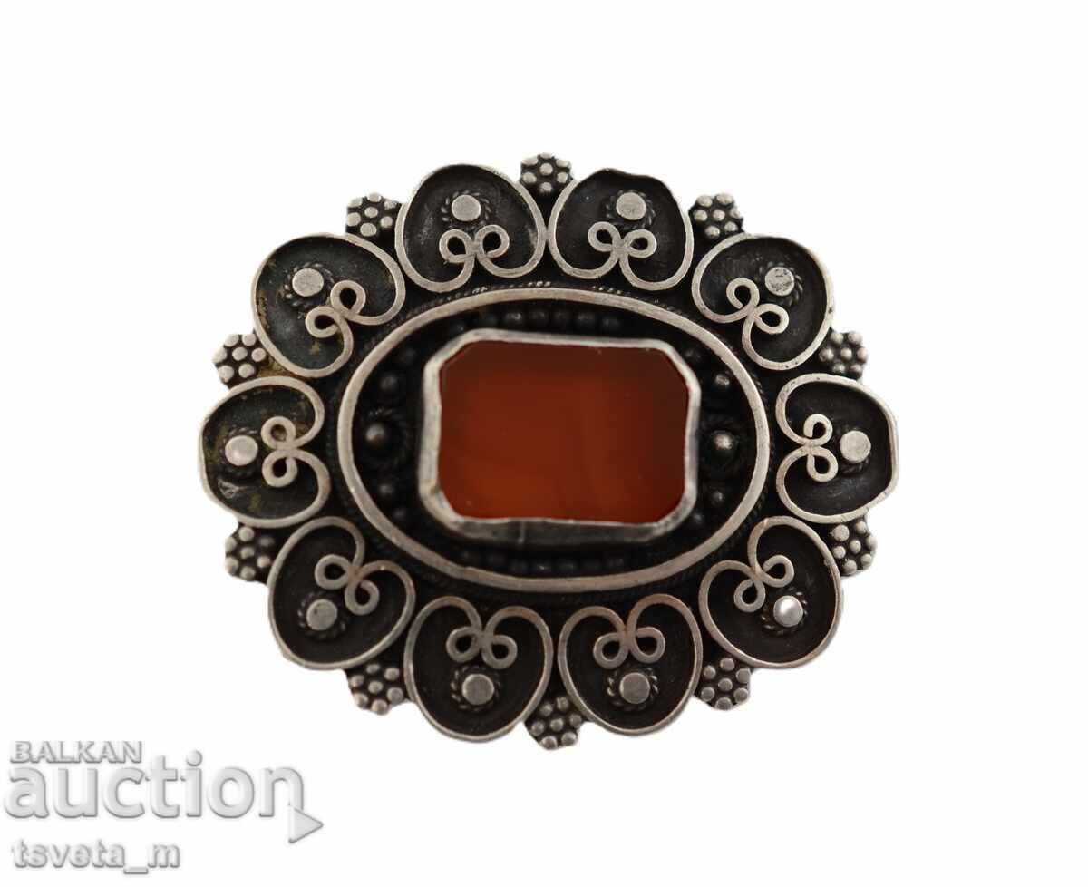 Delivery of Silver pendant Jerusalem 11.7 gr. with carnelian Delivery of Silver pendant Jerusalem 11.7 gr. with carnelian