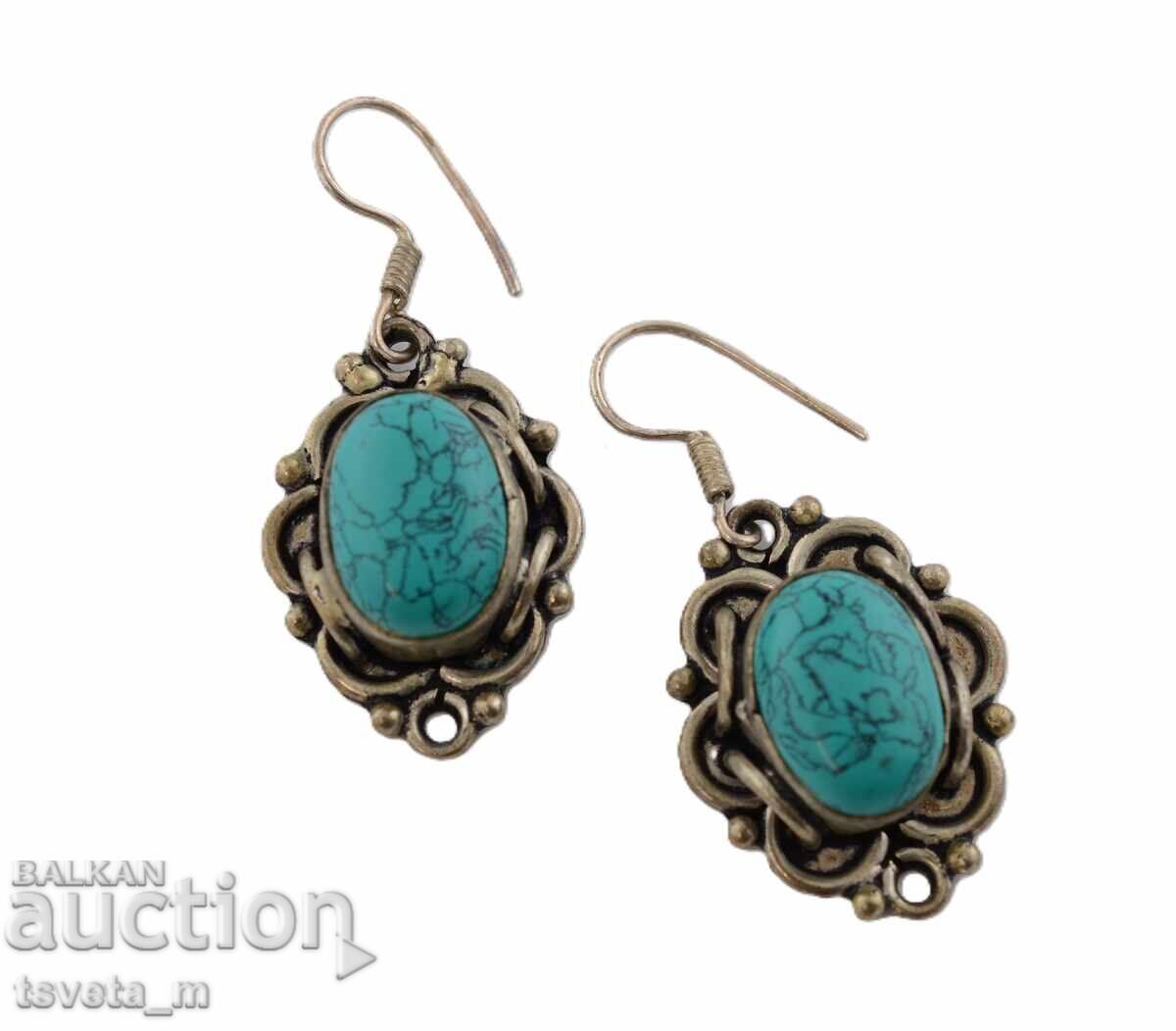 Δημοπρασία Σκουλαρίκια με τυρκουάζ Δημοπρασία Σκουλαρίκια με τυρκουάζ