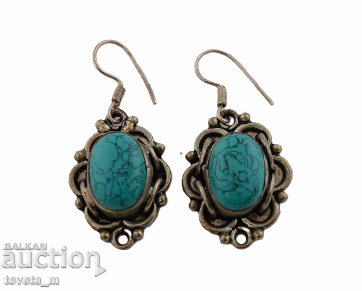 Σκουλαρίκια με τυρκουάζ Σκουλαρίκια με τυρκουάζ