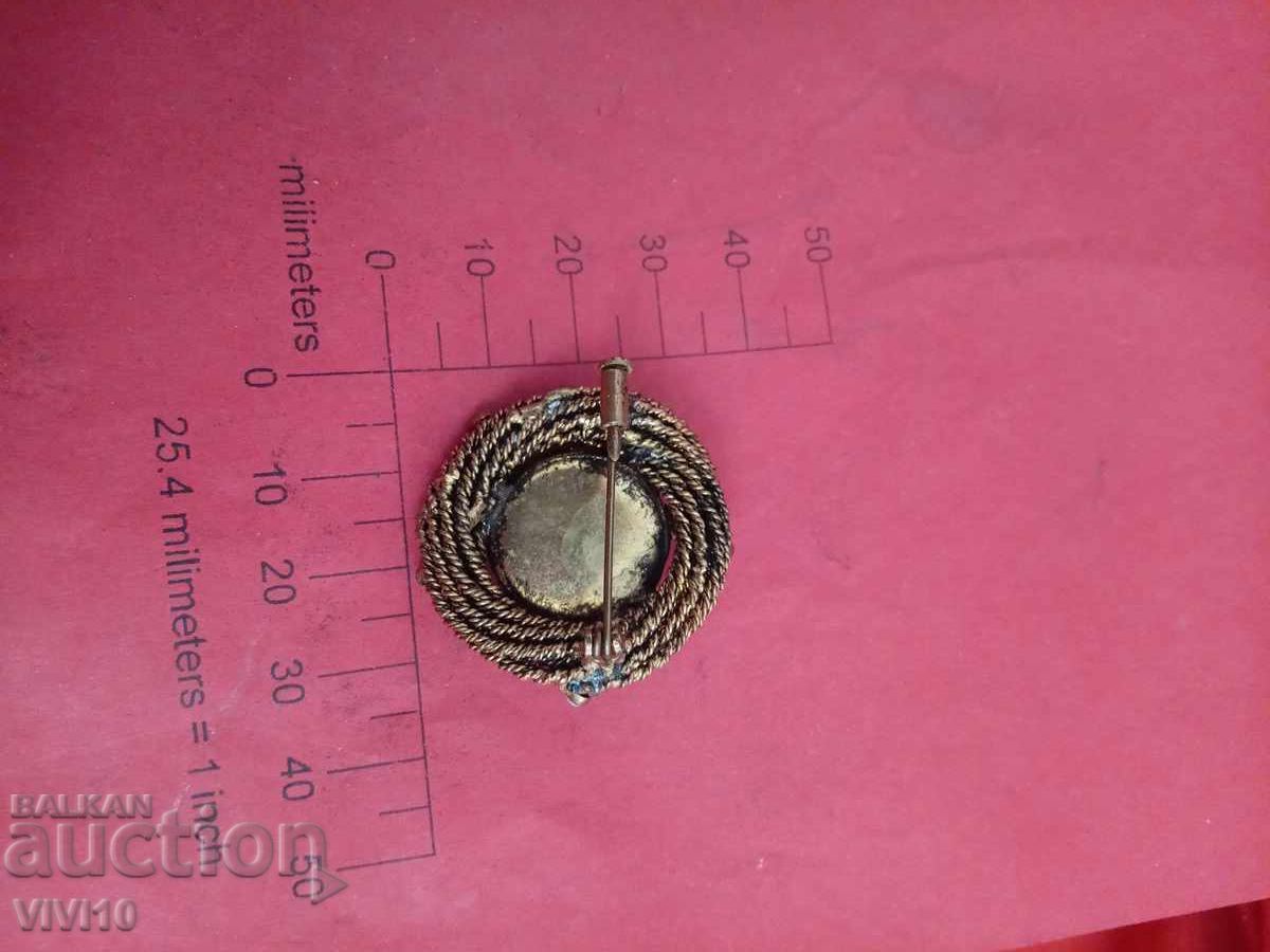 Broșă veche, turcoaz, Aurire cu preț € 20.00 | 39.12 BGN