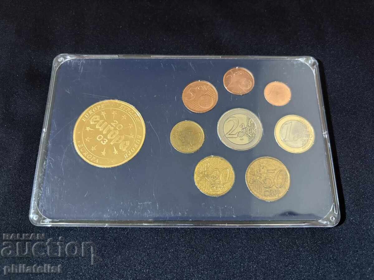 Delivery of Greece 2002-2006 - Euro set from 1 cent to 2 euro + medal UNC
