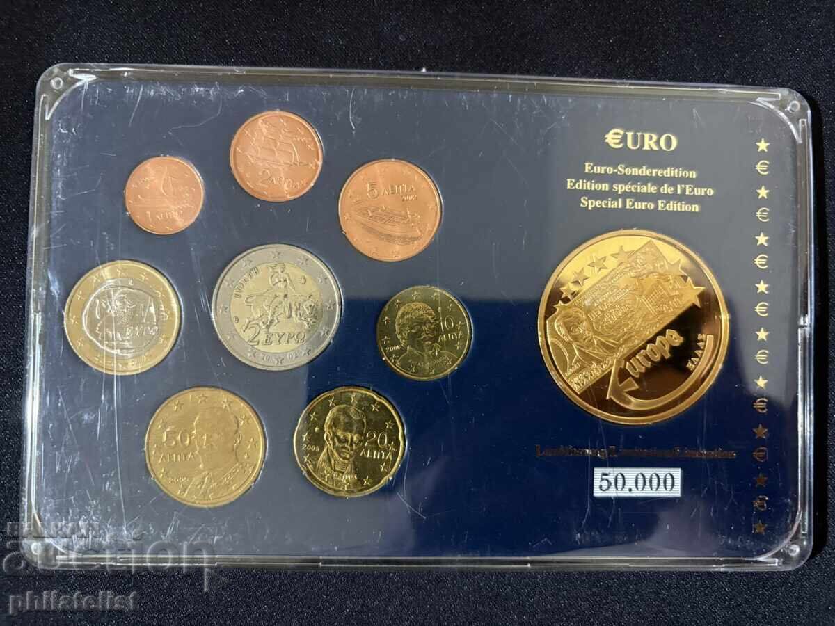 Greece 2002-2006 - Euro set from 1 cent to 2 euro + medal UNC