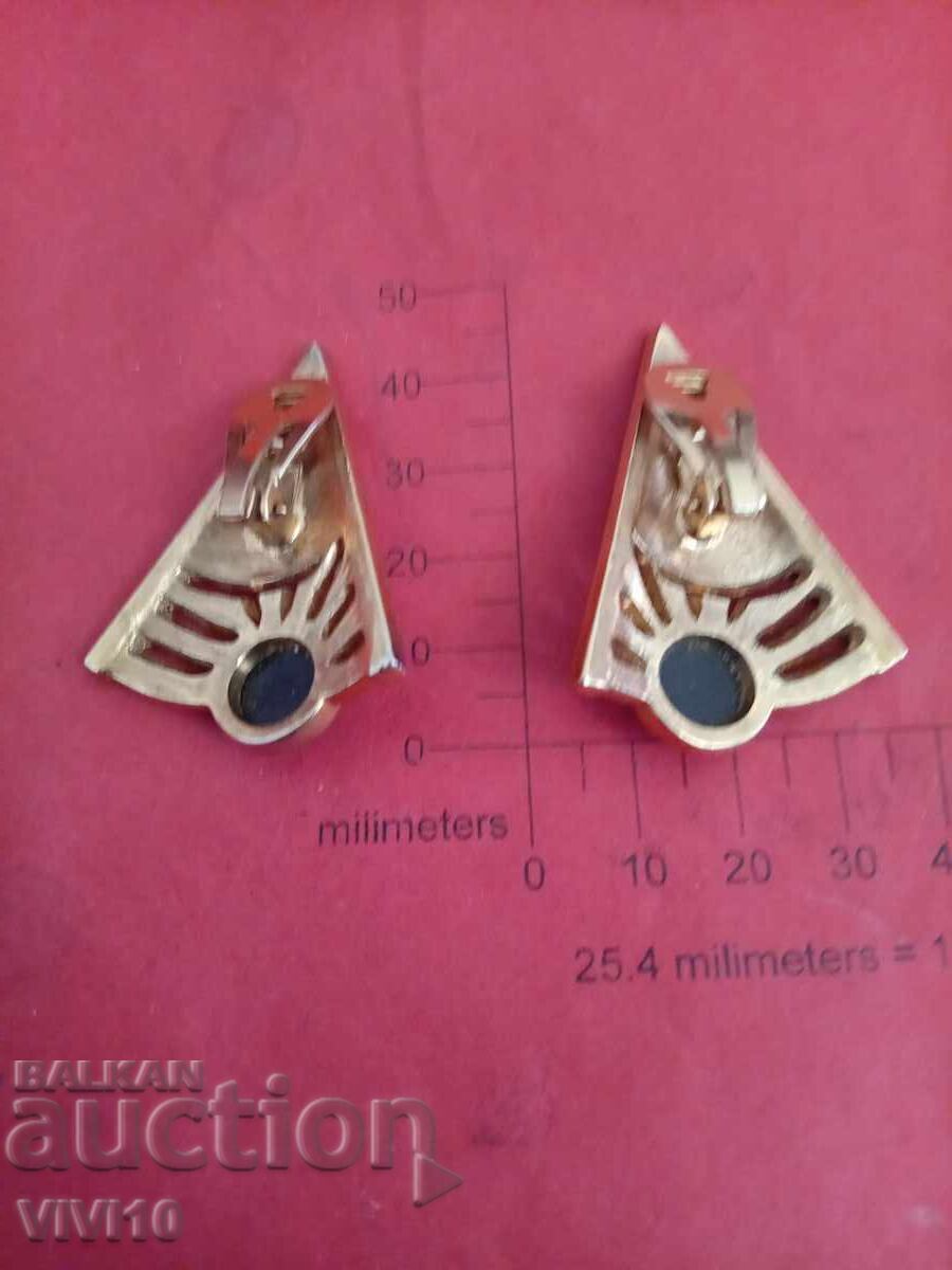 Antique earrings with enamel and stones with price 30.00 BGN | € 15.34