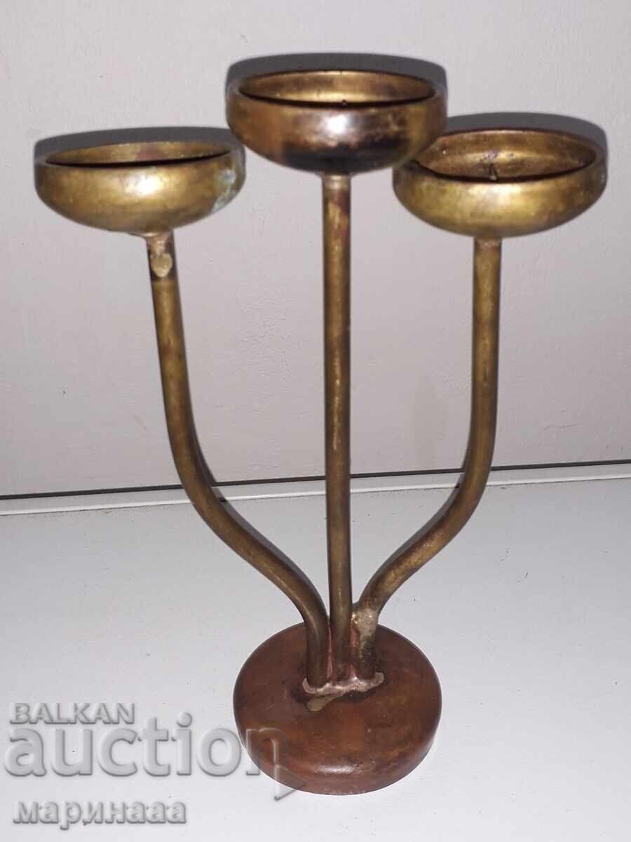 Delivery of Antique Solid Candlestick. Bronze, Copper