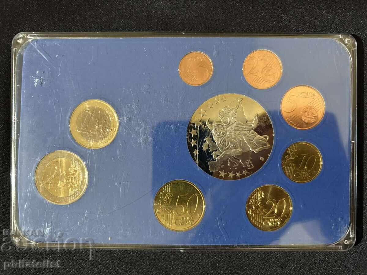 Licitație Grecia 2002-2008 - Set Euro + medalie comemorativă UNC Licitație Grecia 2002-2008 - Set Euro + medalie comemorativă UNC