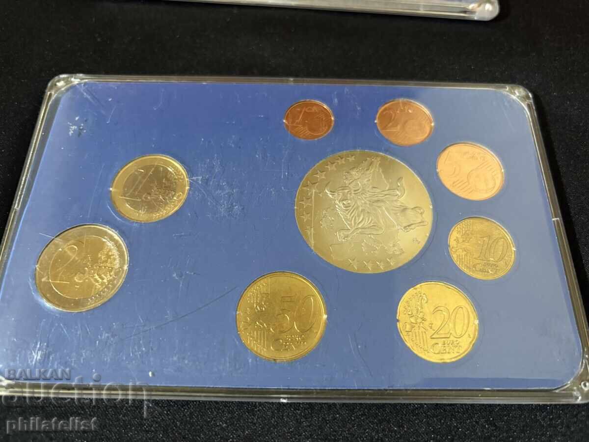 Livrarea Grecia 2002-2008 - Set Euro + medalie comemorativă UNC Livrarea Grecia 2002-2008 - Set Euro + medalie comemorativă UNC