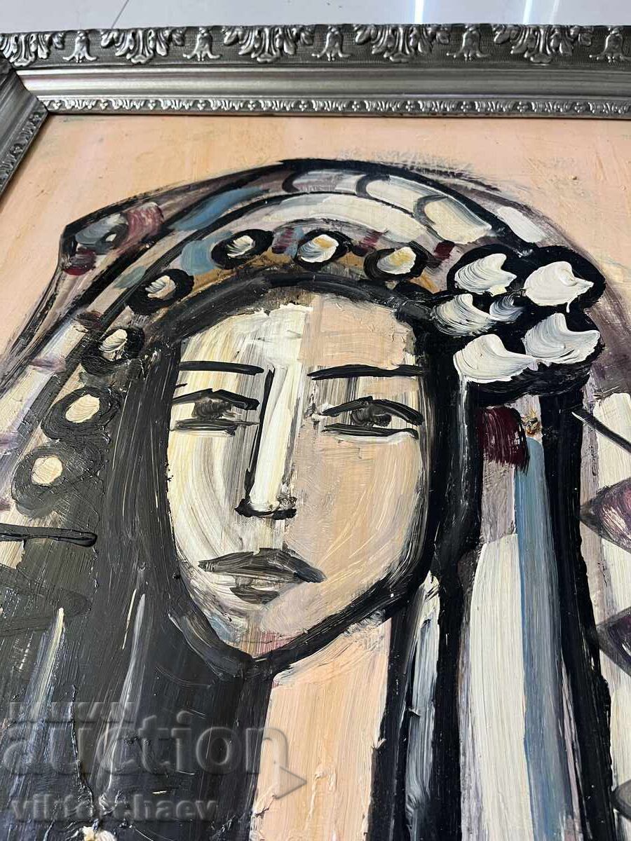 Голяма картина с хубава рамка - Мома с цена 620.00 лв. | € 317.00