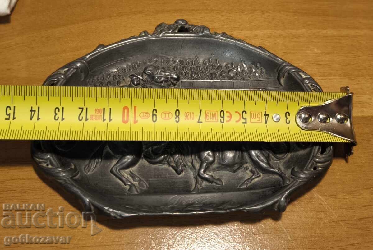 Κορίδα Vintage Εικόνα Πλάκα από μόλυβδο κασσίτερο 19-20ος αιώνας ! - 6