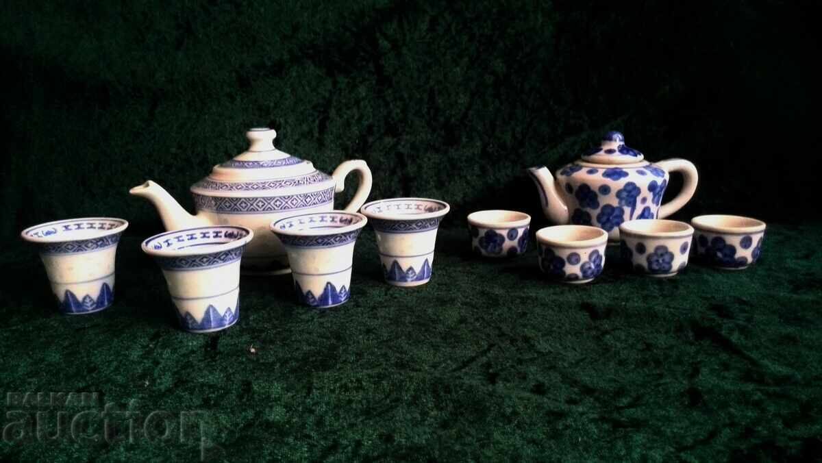 Mini ceainice cu cești, set 2 bucăți Mini ceainice cu cești, set 2 bucăți