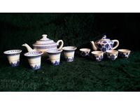 Mini teapots with cups set 2 pieces