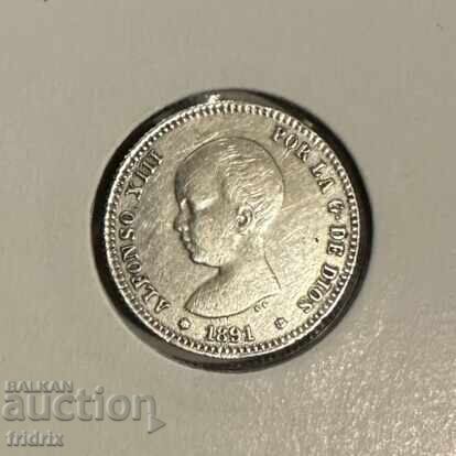 Ισπανία 1 πεσέτα / Spain 1 πεσέτα 1891