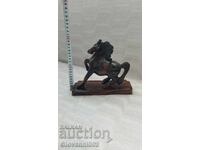 Wooden horse figure