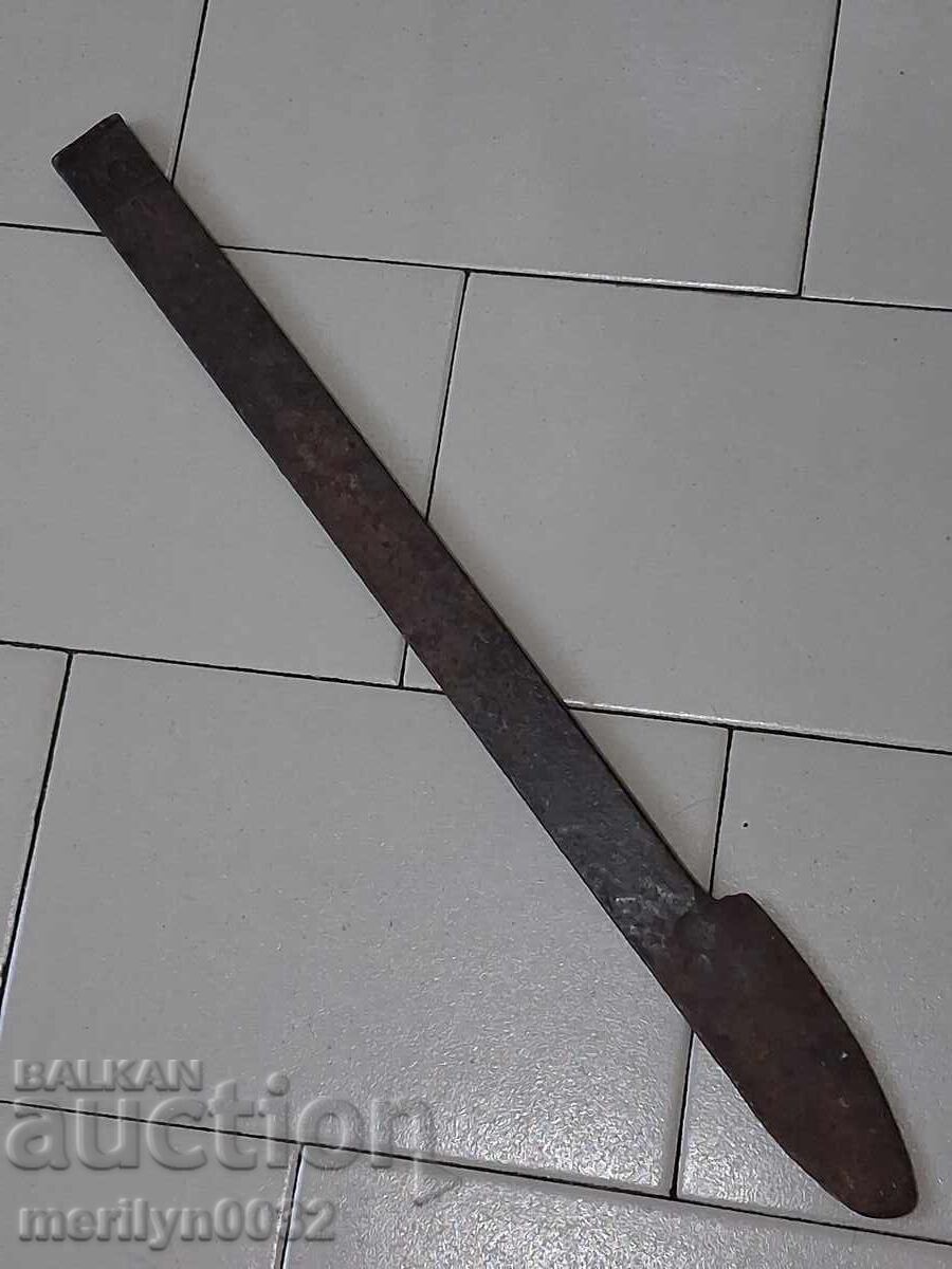 Hand-forged ploughshare from an old plough, wrought iron flail with price 45.00 BGN | € 23.01
