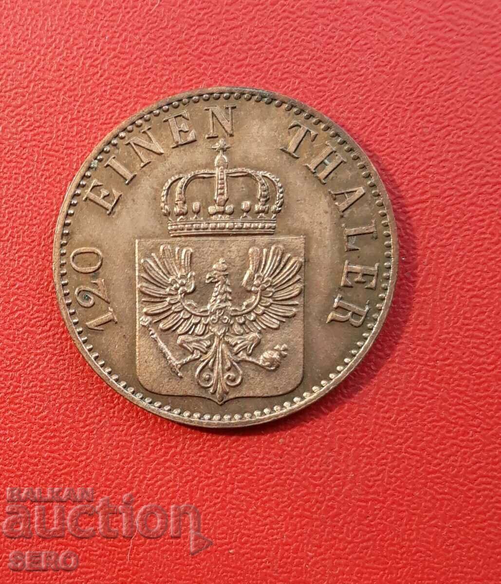 Germany-Prussia-3 pfennig 1856 A-Berlin-extra preserved with price 22.01 BGN | € 11.25 Germany-Prussia-3 pfennig 1856 A-Berlin-extra preserved with price 22.01 BGN | € 11.25