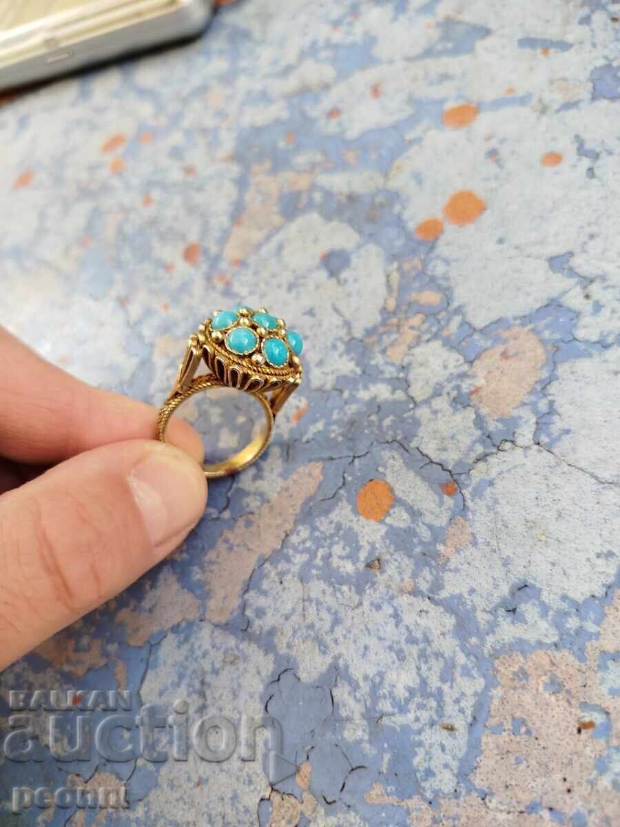 Стар пръстен ,сребро, преди 44г.-четете описанието