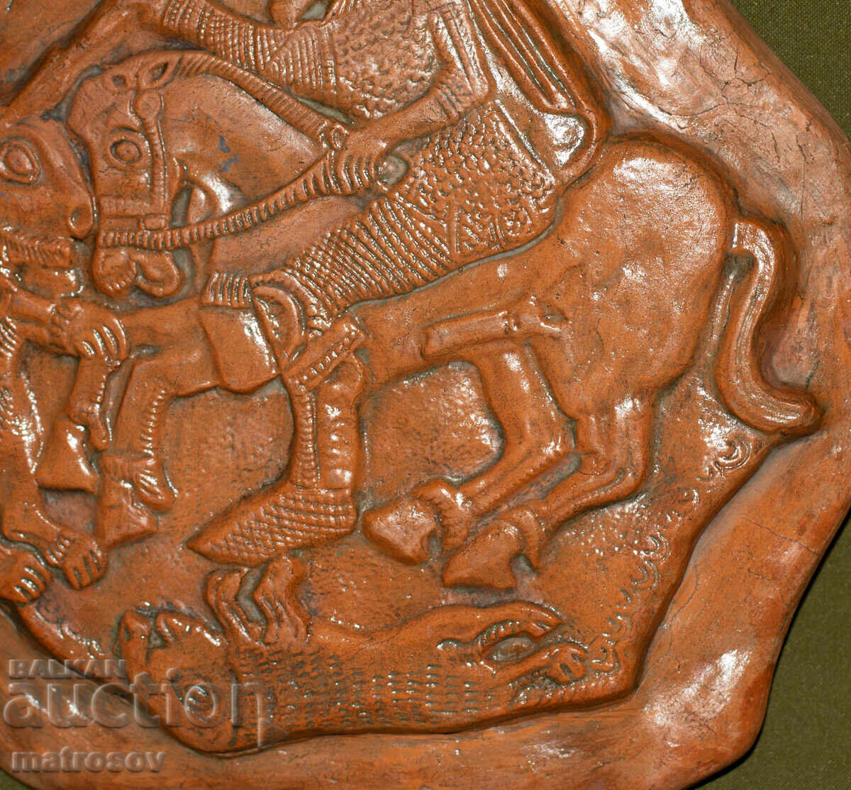 Decorative ceramic panel, horseman - 6