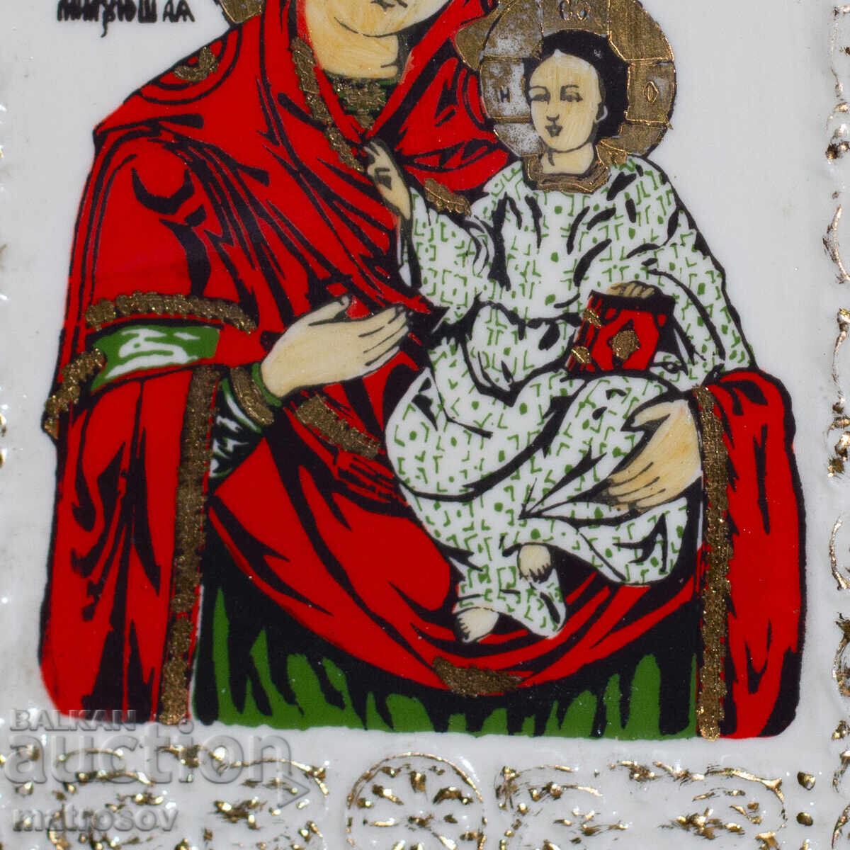 Hand-painted porcelain tile "Madonna with Child" - 5 Hand-painted porcelain tile "Madonna with Child" - 5