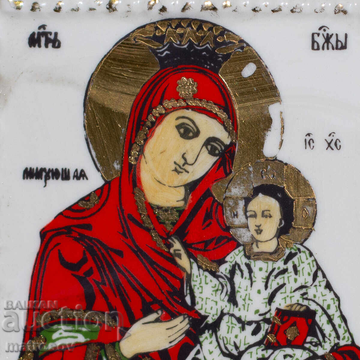 Hand-painted porcelain tile "Madonna with Child" - 6 Hand-painted porcelain tile "Madonna with Child" - 6