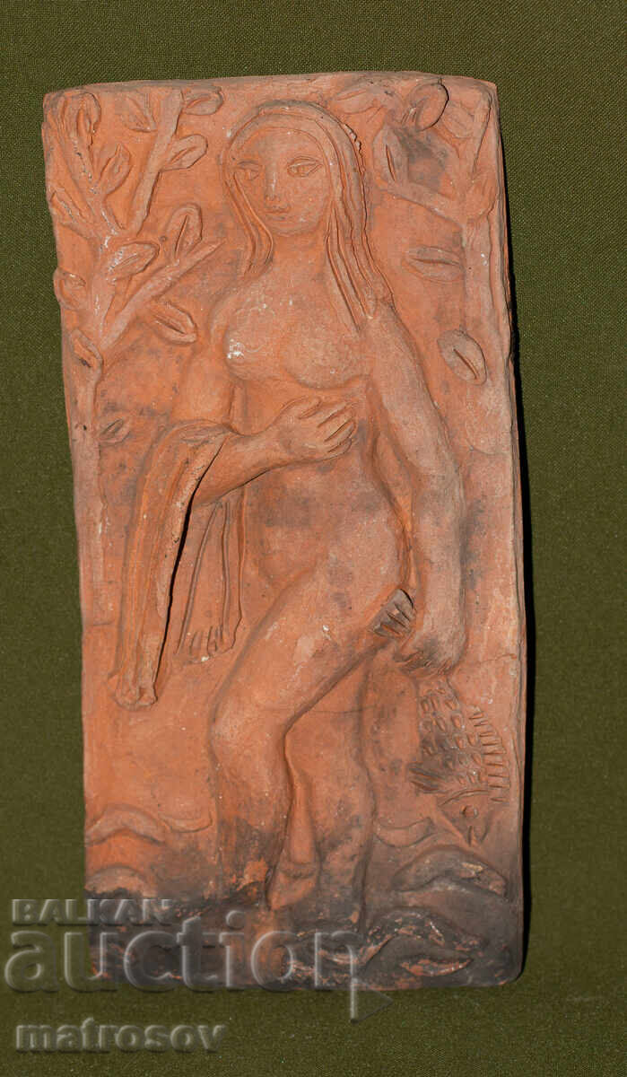 Ceramic panel, sculpture, nude body with price 160.00 BGN | € 81.81