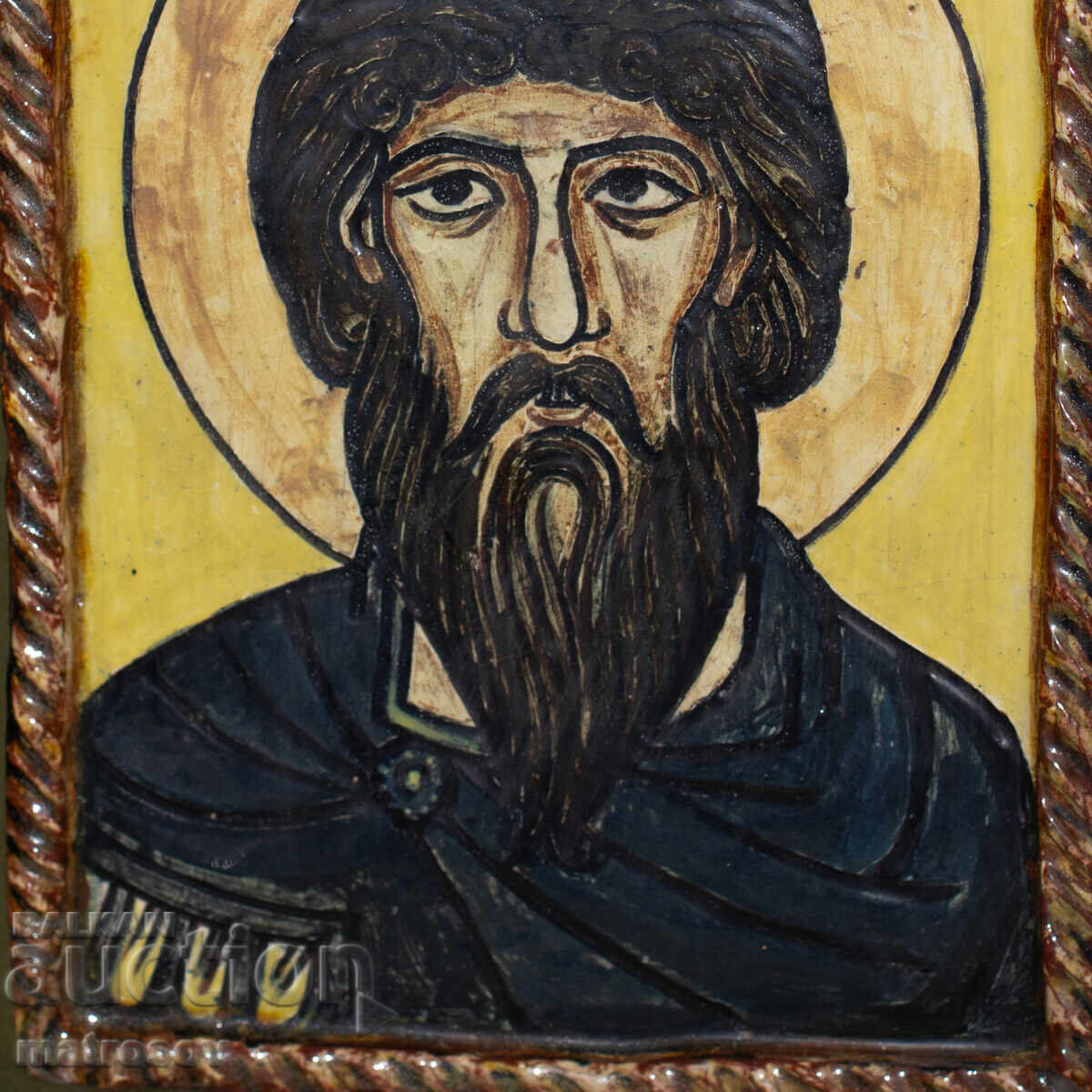 Доставка на Старо керамично пано, икона на Св. Теодор