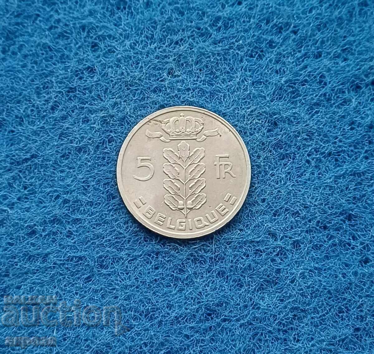 5 Franci Belgia 1948 necirculate cu preț € 2.00 | 3.91 BGN