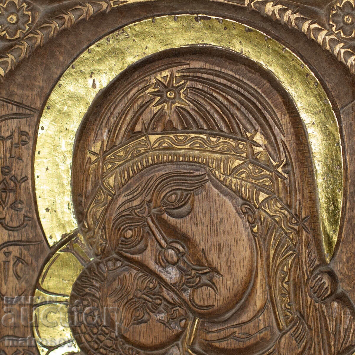 Contemporary wood carving icon, panel "Virgin Mary with the Child" - 5 Contemporary wood carving icon, panel "Virgin Mary with the Child" - 5