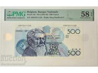 Belgium 500 Francs 1986 Pick 143 Uncirculated PMG 58