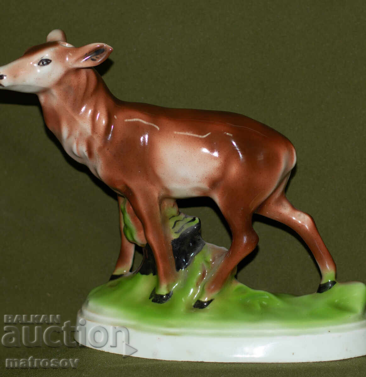 Old porcelain deer figurine with price 150.00 BGN | € 76.69 Old porcelain deer figurine with price 150.00 BGN | € 76.69