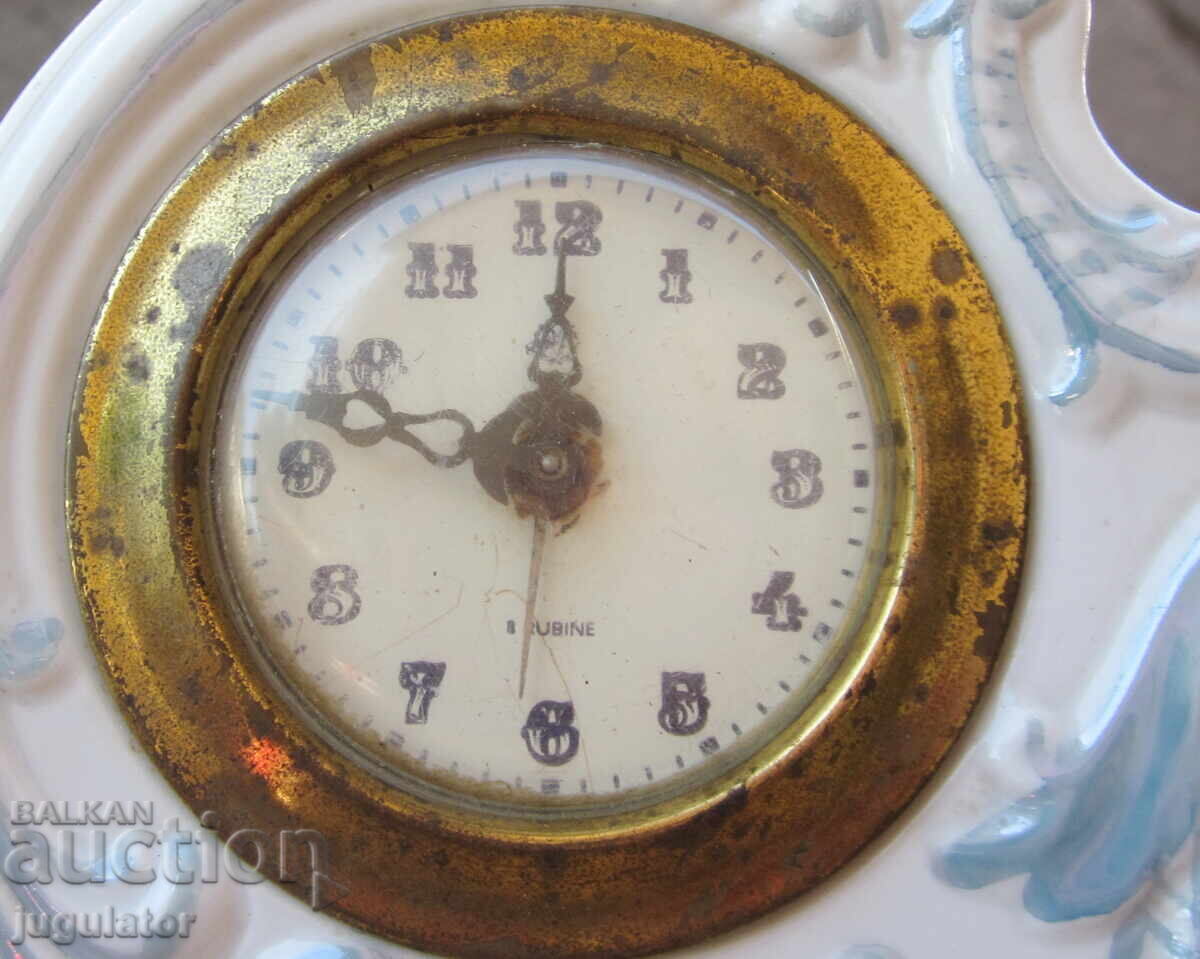 Delivery of Antique Porcelain Table Clock Porcelain ALBA JULIA