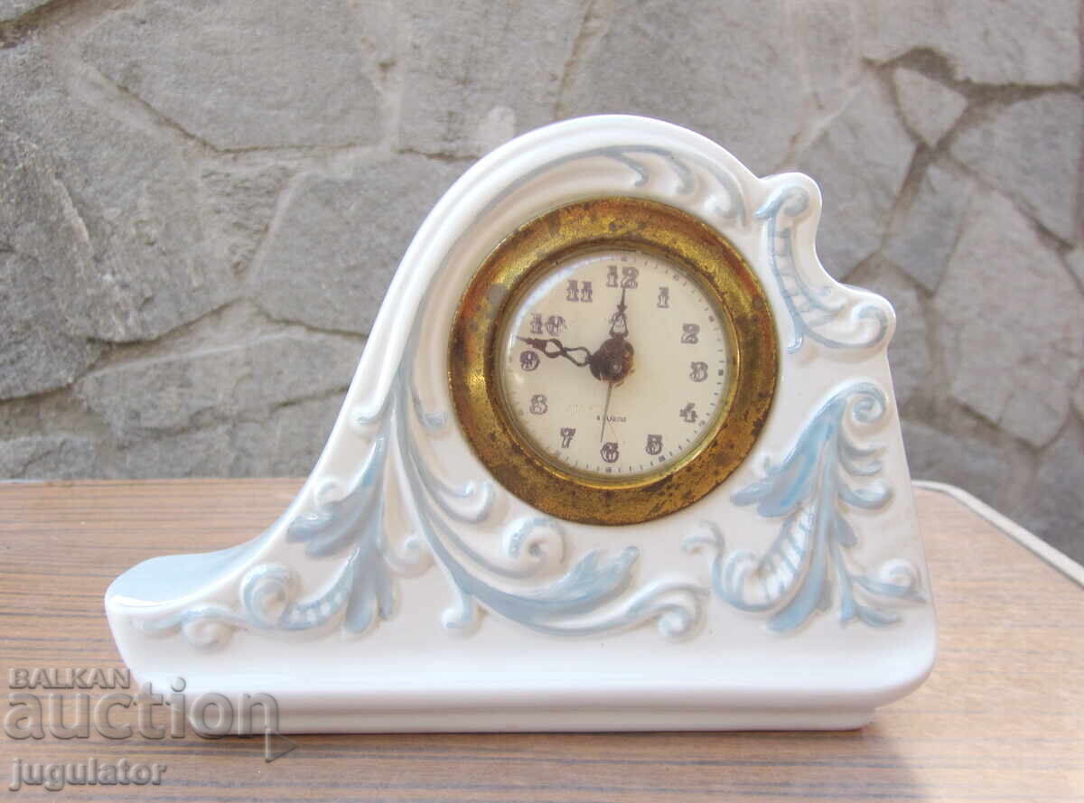 Antique Porcelain Table Clock Porcelain ALBA JULIA