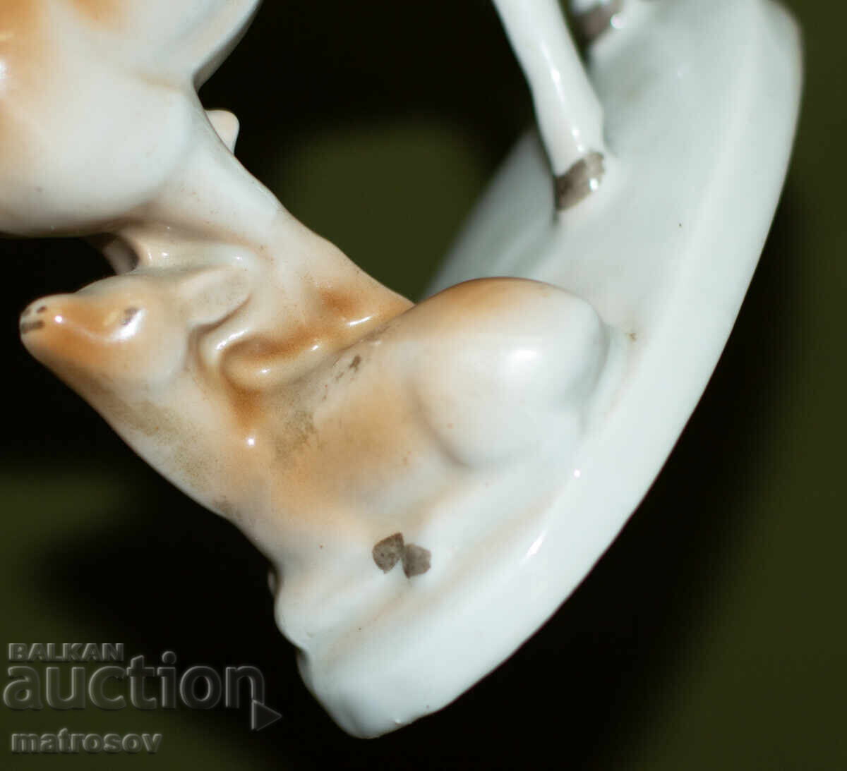 Old Bulgarian Porcelain Deer Figurine - 7