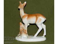 Statuetă veche de porțelan bulgărească căprioară