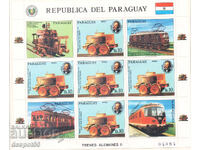 1986. Παραγουάη. Σιδηρόδρομοι - Γερμανικές ατμομηχανές II. Μπλοκ