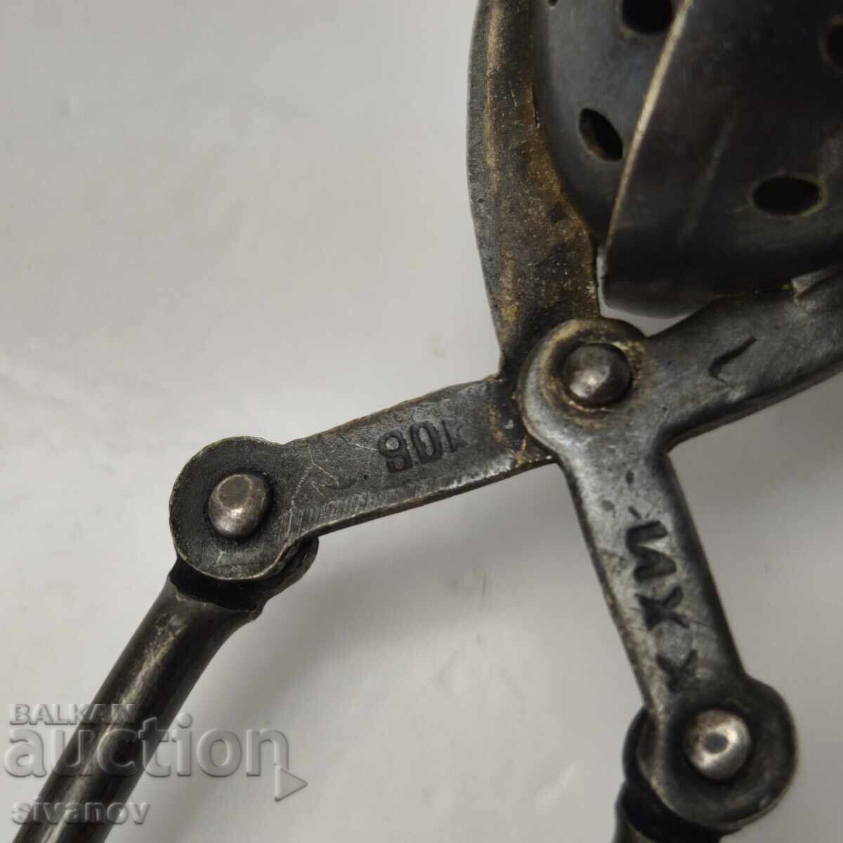 Auction Old metal teaspoon for tea infusion USSR #6152 Auction Old metal teaspoon for tea infusion USSR #6152