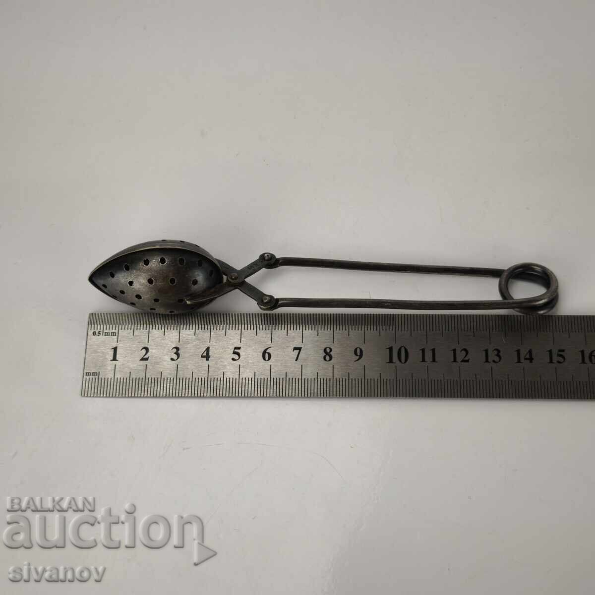 Old metal teaspoon for tea infusion USSR #6152 - 5 Old metal teaspoon for tea infusion USSR #6152 - 5