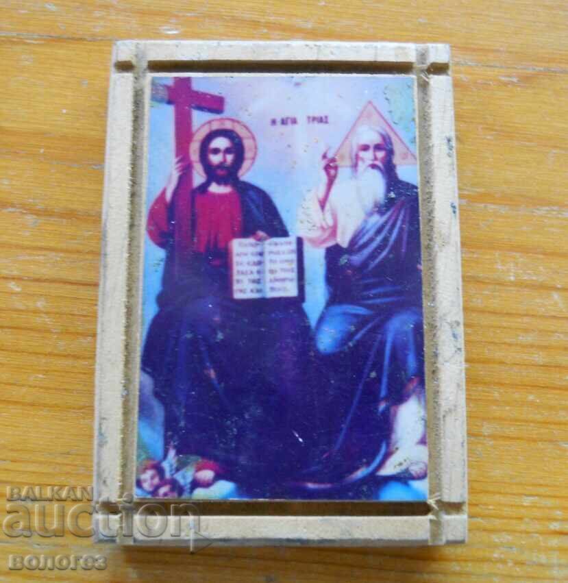 Mica icoană ortodoxă din lemn "Sfânta Treime" Mica icoană ortodoxă din lemn "Sfânta Treime"