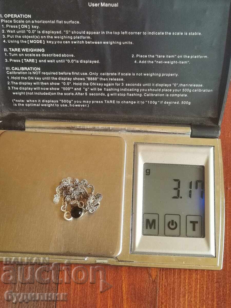 Silver chain with pendant. 39cm. I'm listing over 100 Auctions - 5 Silver chain with pendant. 39cm. I'm listing over 100 Auctions - 5