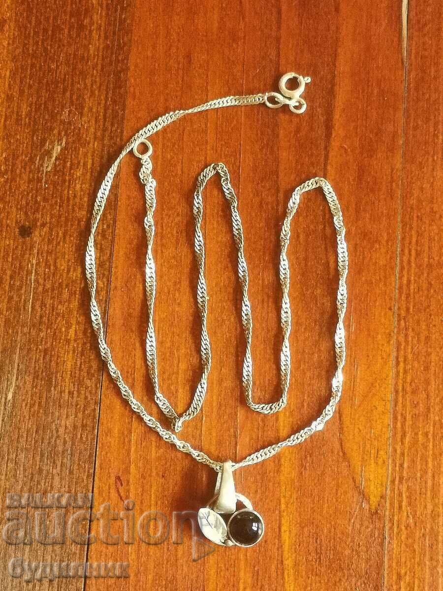 Silver chain with pendant. 39cm. I'm listing over 100 Auctions Silver chain with pendant. 39cm. I'm listing over 100 Auctions