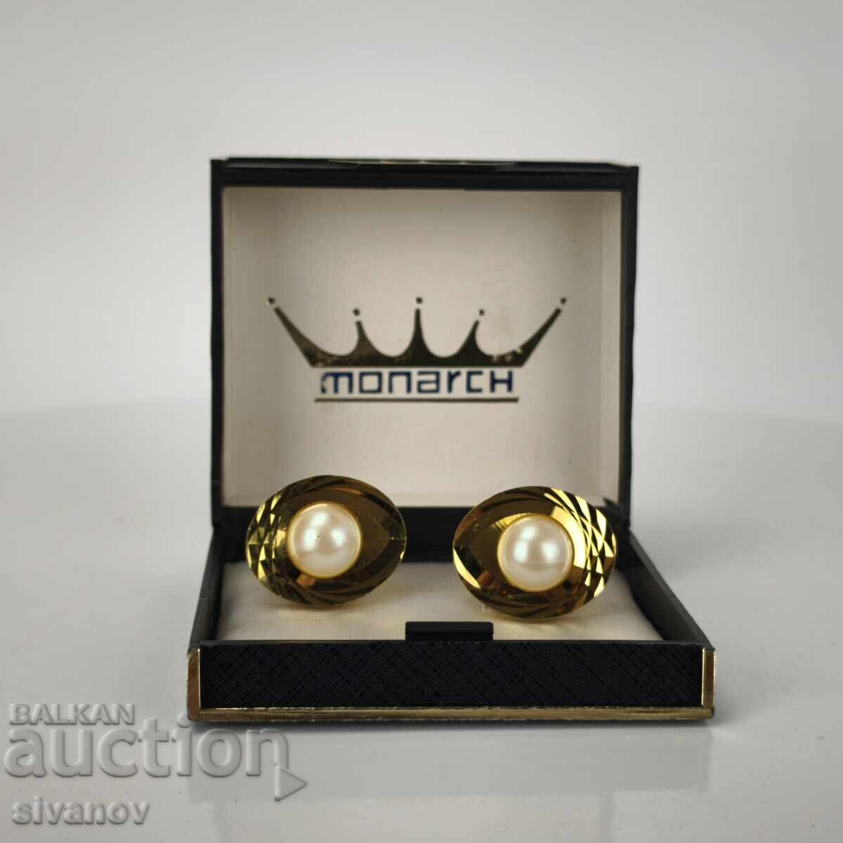 Παλιά κουμπιά για μανικετόκουμπα επιχρυσωμένα Monarch USSR#6154