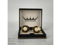 Butoni vechi pentru manșete, butoni aurire Monarch URSS#6154