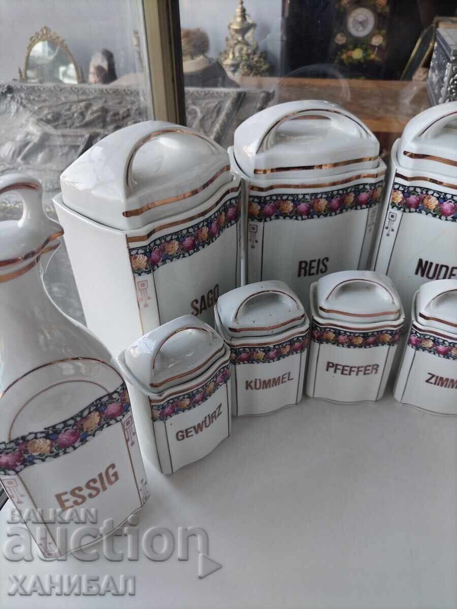 Porcelain set for spices and rice, sugar, flour, etc with price 60.00 BGN | € 30.68