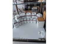 Πορσελάνινο σετ για μπαχαρικά και ρύζι, ζάχαρη, αλεύρι κ.ά