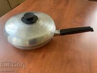 Frying Pan Saucepan from the USSR with Lid - Massive and Heavy